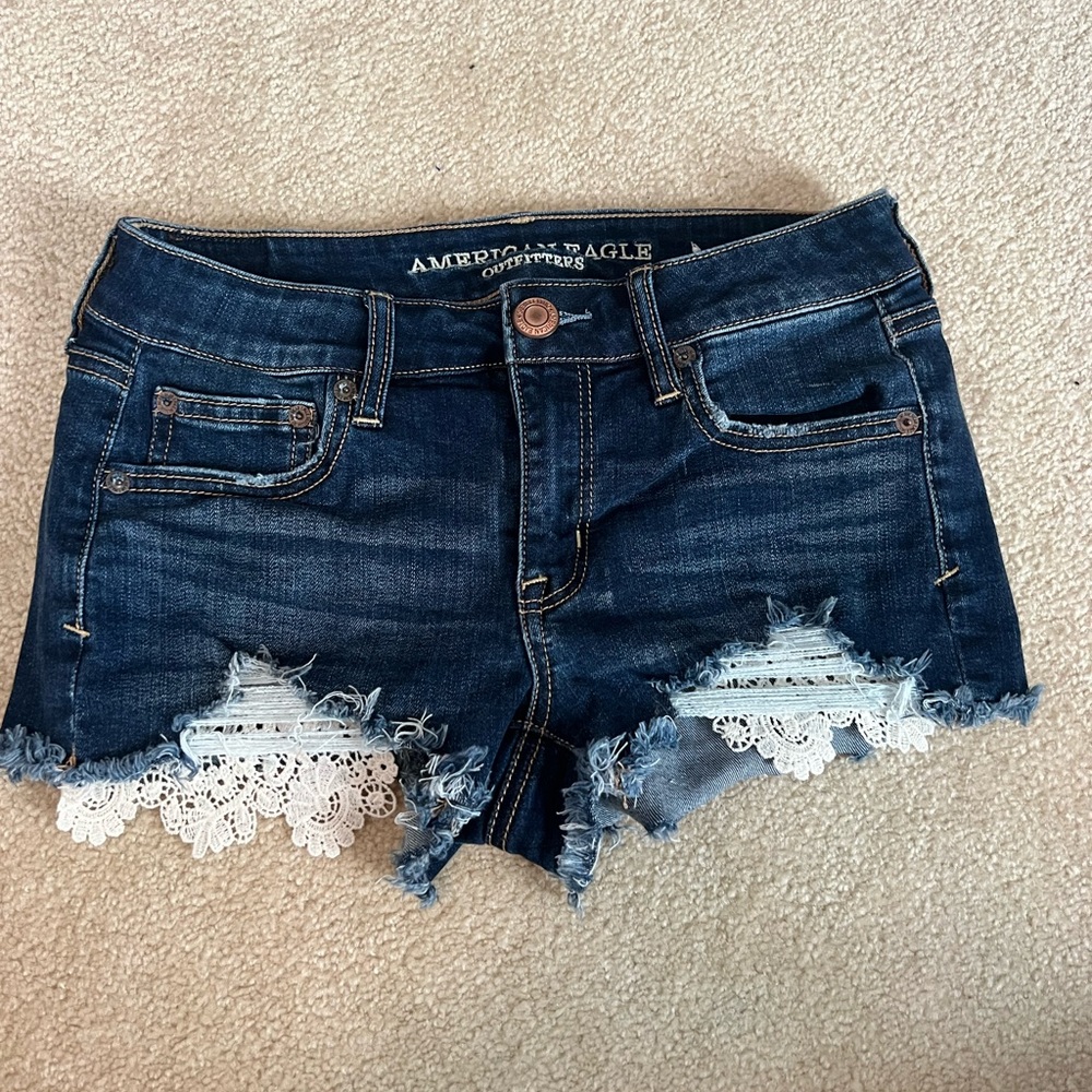 American Eagle Outfitters Women's Blue Denim Shorts
